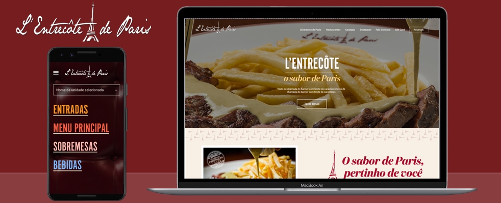 L'Entrecôte de Paris lança seu novo website desenvolvido pela Phixies